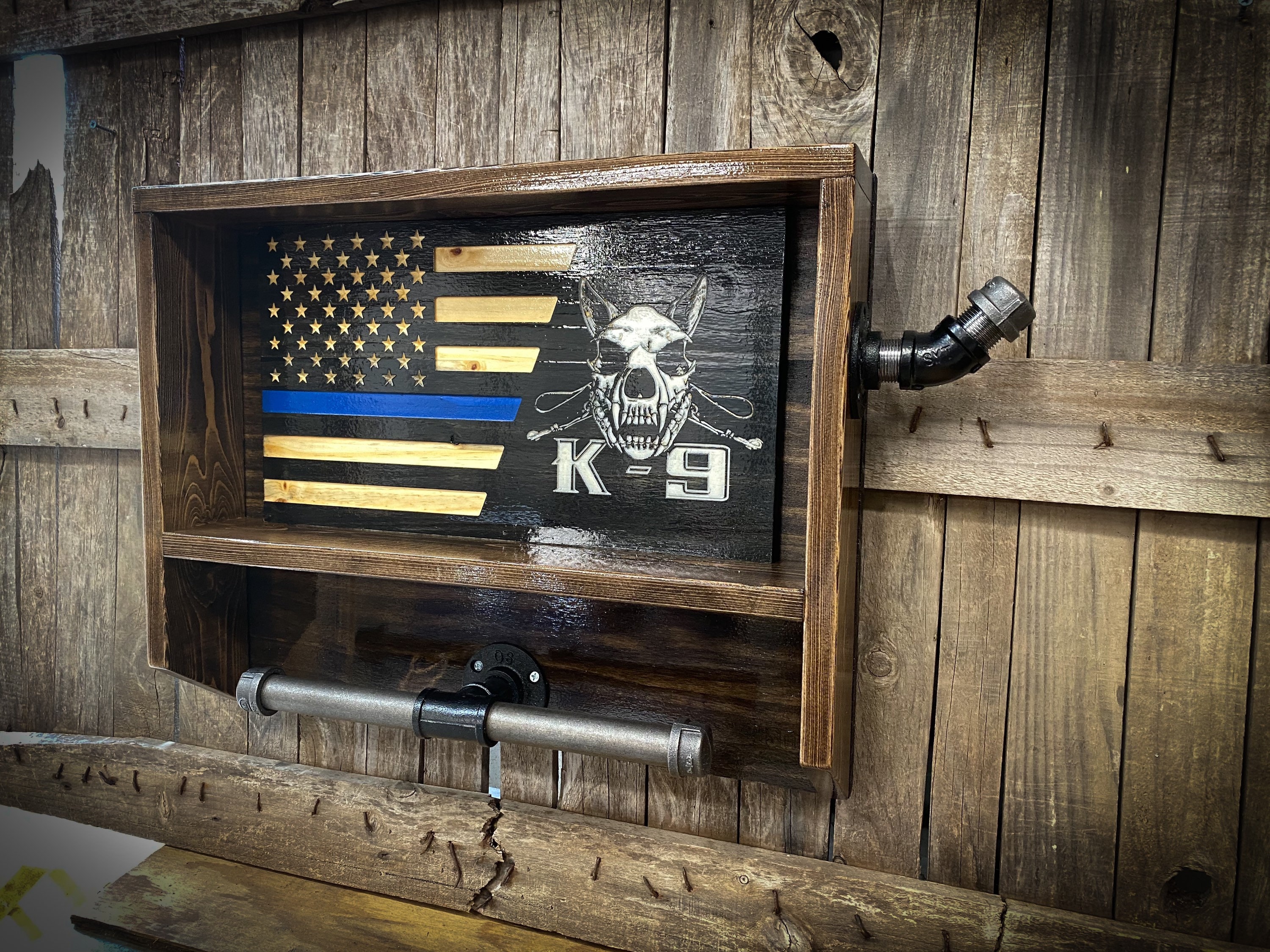 K9 Handlers Small Custom Wall Mounted Duty Shelf Police Gear Etsy