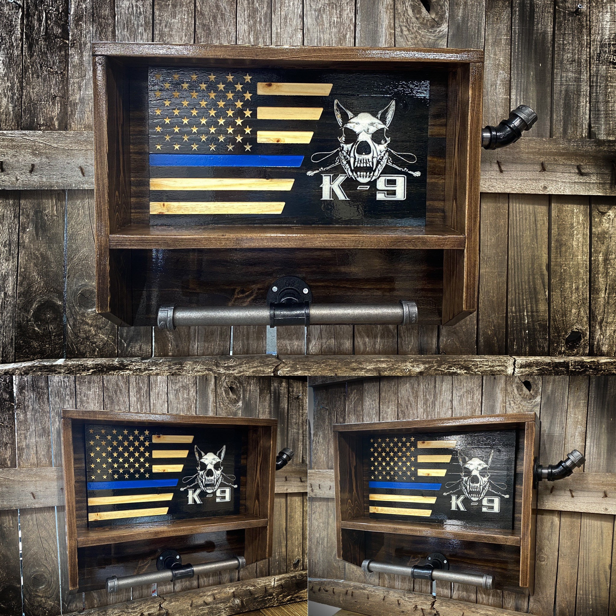 K9 Handlers Small Custom Wall Mounted Duty Shelf - Police Gear