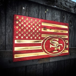 San Francisco 49ers  flag | rustic wood flag | football | home decor | man cave |