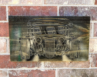 RatRod wall art  - HOTROD gifts - gift for car guys - birthday Ratrod