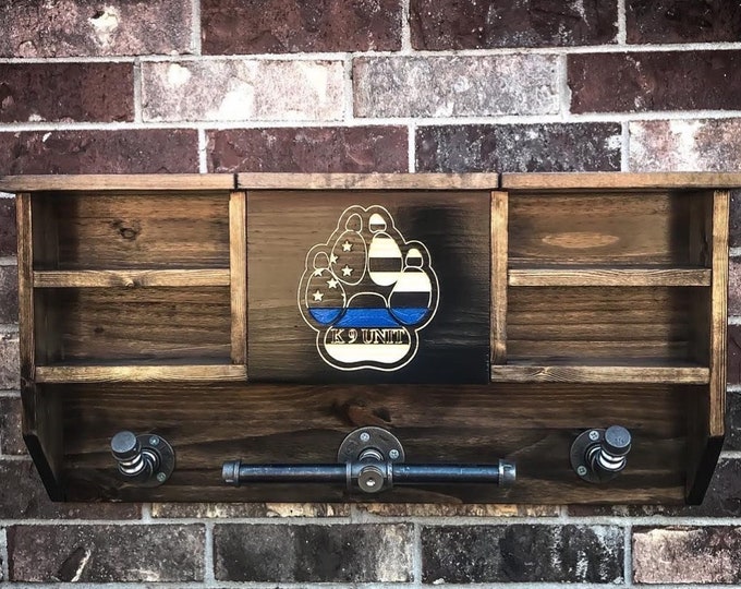 Custom Police K9 Duty Rack: Gear Storage with Keyed Lock