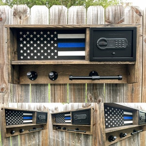Custom Police Duty Gear Rack With Lockbox Safe- Police Duty Gear Rack ...