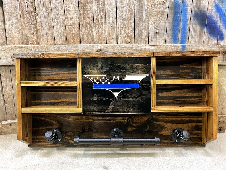 Betmen Rack Racka Custom Batman Blueline LOGO Duty Rack - Police Gear - Duty Gear Rack ...
