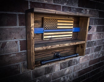 Small Custom Wall Mounted Duty Shelf - Police Gear Rack - Duty Gear Shelf/ Rack - EDC Storage - Cop Caddy- Police Storage