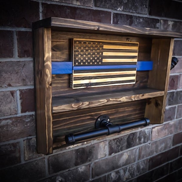 Small Custom Wall Mounted Duty Shelf - Police Gear Rack - Duty Gear Shelf/ Rack - EDC Storage - Cop Caddy- Police Storage