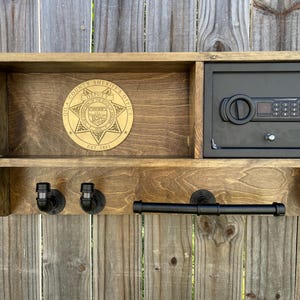Police Duty Gear Rack With Lockbox Safe, Cop Caddy, Vest Holder - Etsy