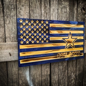 Dallas Cowboys flag  | rustic wood flag | football | home decor | man cave |