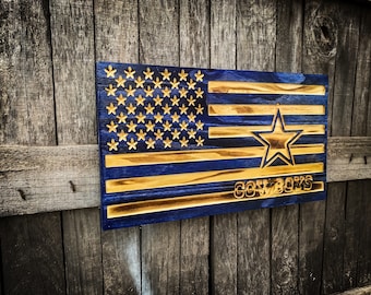 Dallas Cowboys flag  | rustic wood flag | football | home decor | man cave |