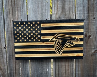 Atlanta Falcons flag | rustic wood flag | football | home decor | man cave |