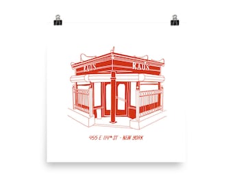 Rao's Illustration Drawing NYC Italian Landmark Eatery Restaurant Harlem