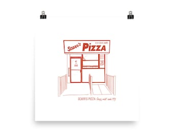 Scarr's Pizza Illustration Drawing Pizzeria NYC Pizza Restaurant New York City