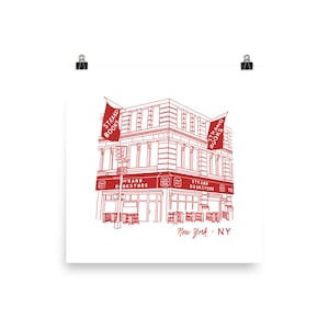 The Strand Illustrazione Disegno Libreria Biblioteca Punto di riferimento di New York