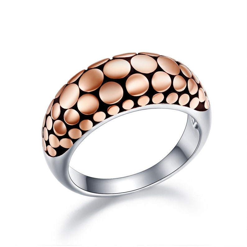 Animal Ring Wide Ring Geometric Rose Gold Snake Enamel Ring Dome Ring Dot Ring Statement Ring Boho Ring Cocktail Ring