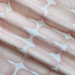 Blush Fabric per yard | Shibori Dot Blush Print | Blush Premier Prints | Slub canvas Fabric by yard | Shibori Dot Ink