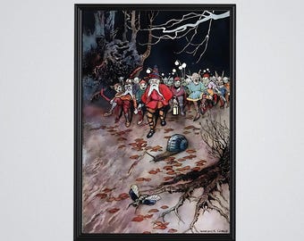Vintage 1920s Gnome Print: Woodland Cottagecore Art (Digital Download)