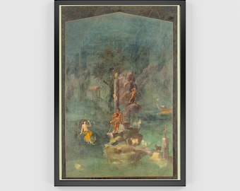 Impresión de Polifemo y Galatea: Arte al fresco romano de época (Descarga digital)