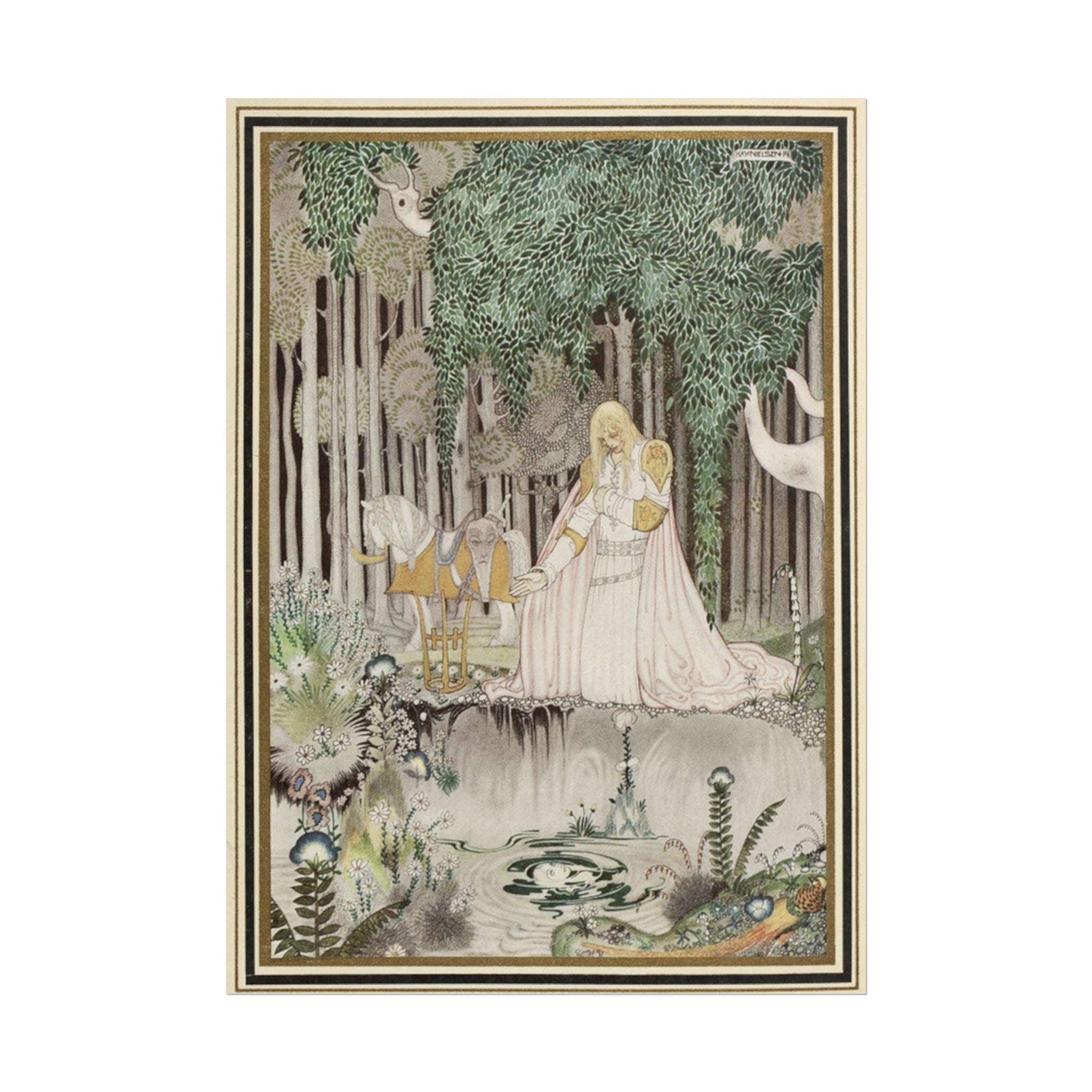Beautiful art by Kay Nielson. Art deco. Vintage illustrations based on fairy tales. Golden Age of Illustration. Whimsical wall art. Moody.