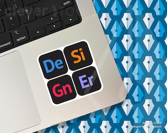 DeSiGnEr Typographic Design Sticker | Graphic Design Humor
