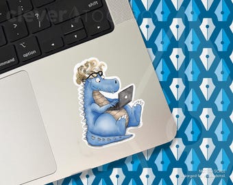 Designasaur Sticker |  Colorful Vinyl Sticker for Laptop, Tumbler & Planner