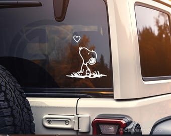 Simple heart and America's Favourite Beagle Vinyl Decal | Car, Laptop & Tumbler