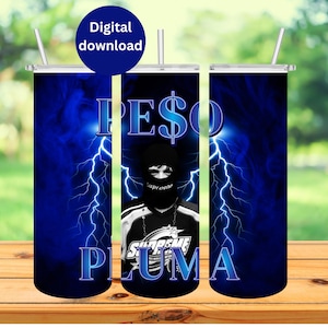 Blue Peso Pluma tumbler wrap