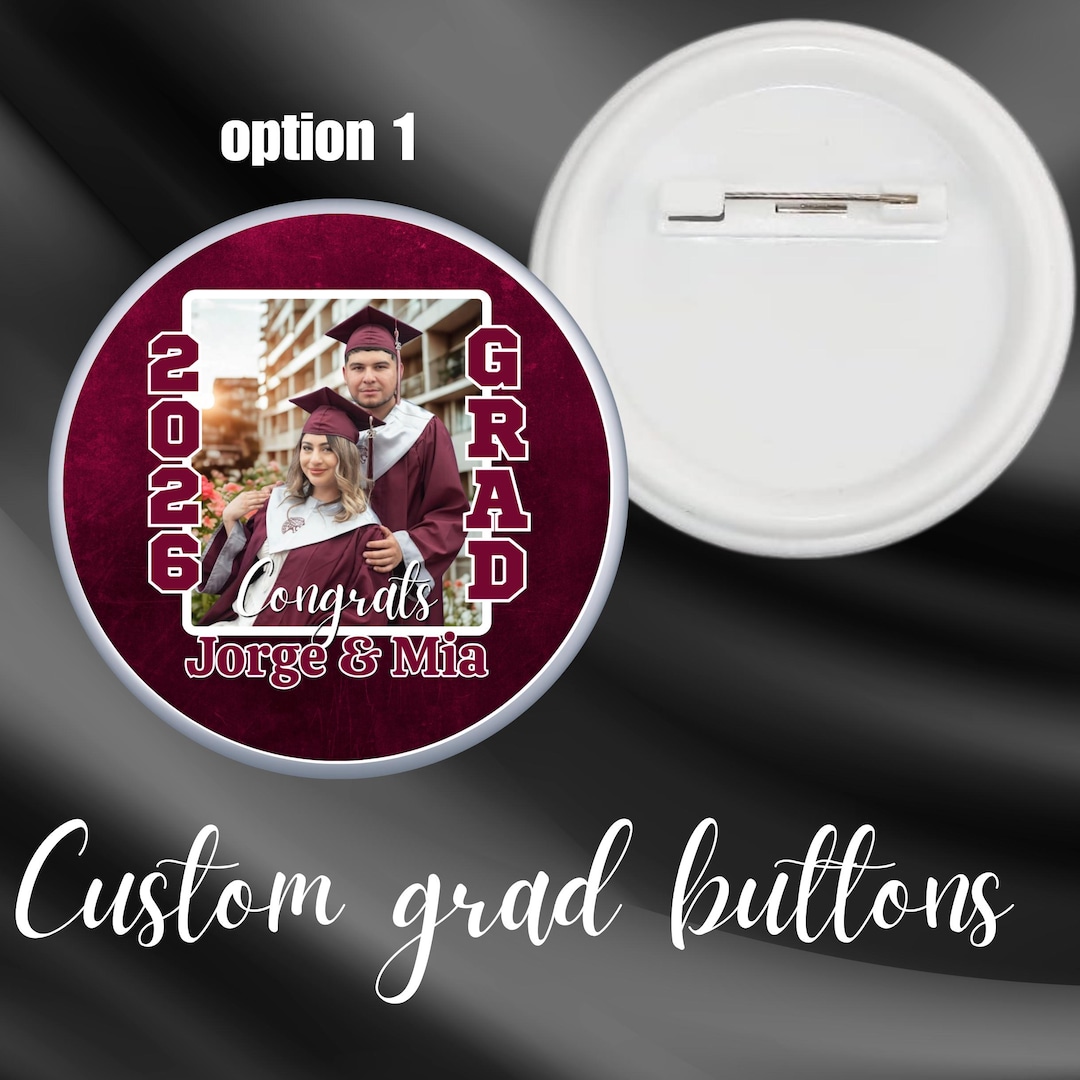 Graduation Buttons 2.25in - Etsy