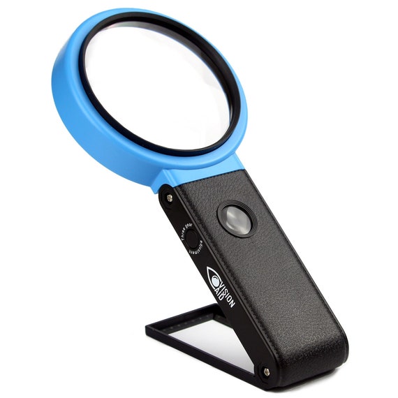 VISION AID 30X Hands-free Magnifying Glass 21 LED Lights Magnifier for  Coins Jewelry Crafts Hobby Reading Soldering Bead Jewelers Loupe 