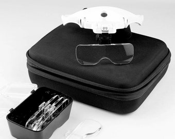 VISIONAID 30X Hands-Free Magnifier with 21 LED Lights - Hobby Edition