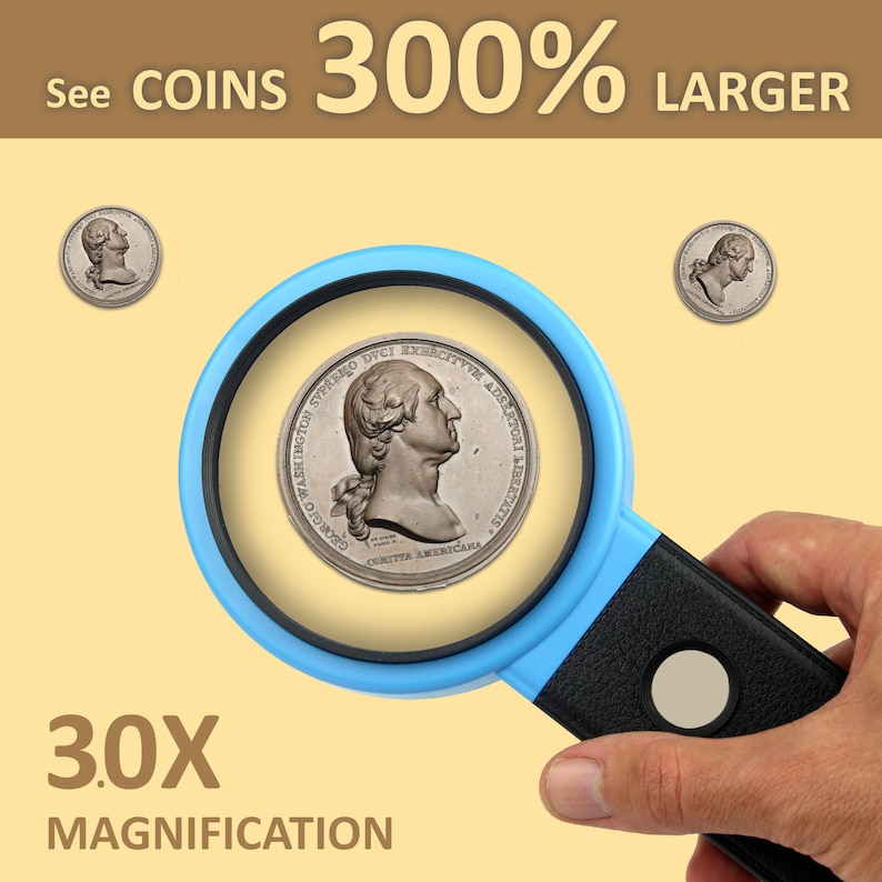 VISION AID 30X Handsfree Magnifying Glass 21 LED Lights Etsy UK