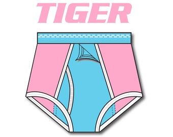 Tiger Underwear 4 Panel Front and Back