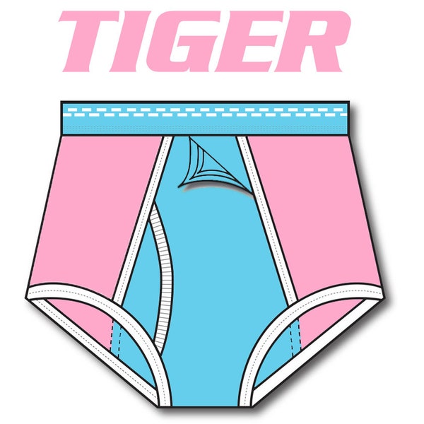 Tiger Underwear 4 Panel Front and Back