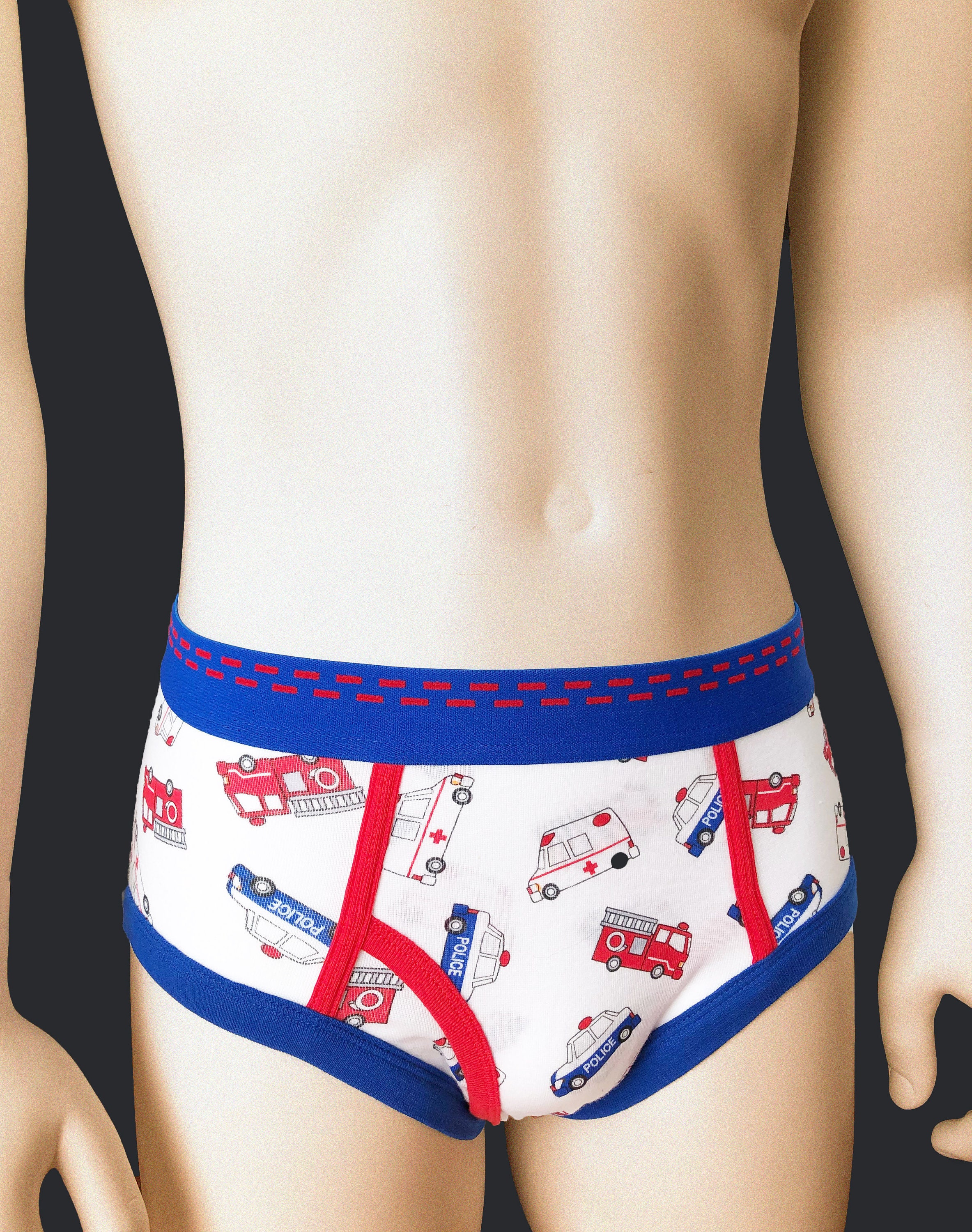 Tiger Underwear Emergency Print Men's Double Seat Mid Rise Briefs.