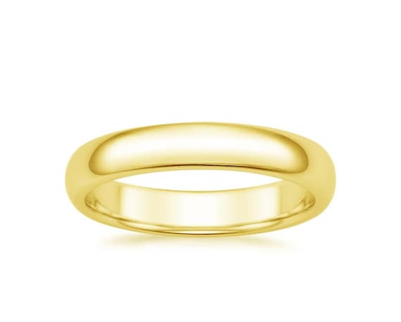 Juno Jewelry 18k Rose Gold 3mm Domed Plain Wedding Band Ring