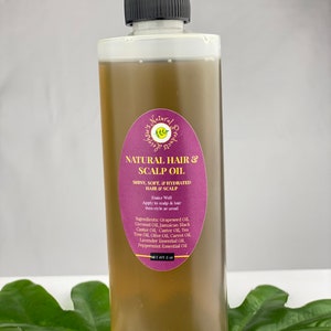 8 oz bottle - 100% All Natural Hair Oil - Hair Growth Oil - Homemade Hair Moisturizer - Handcrafted Hair Products - Essential Oils