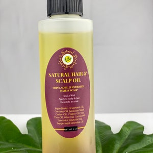 4 oz bottle - 100% All Natural Hair Oil - Handmade Hair Moisturizer - Handcrafted Hair Products - Essential Oils
