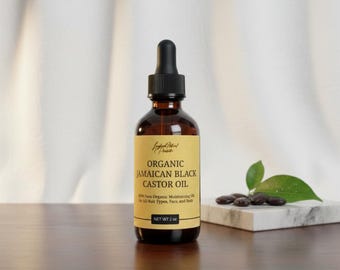 Olio di ricino nero giamaicano biologico puro **Flacone da 2 oz**