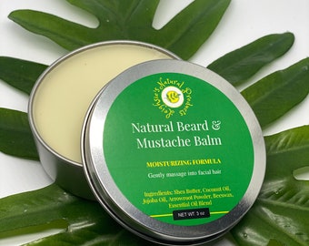 Natural Beard/ Mustache Balm | Moisturize | Healthy Hair | For MEN | Safe for Women | Face and Body Use | Handcrafted Balm | Grooming