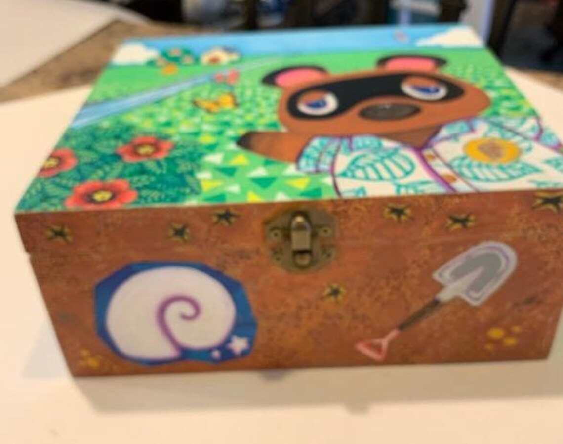 Animal Crossing Hand Painted Wood Box Etsy