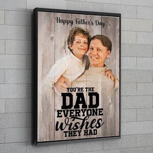 Fathers Day Gift from Wife | Personalized Gift for Men | Father&#39;s Day Gift | Parent Child Portrait | New Dad Gift Fathers Day Gift from Son