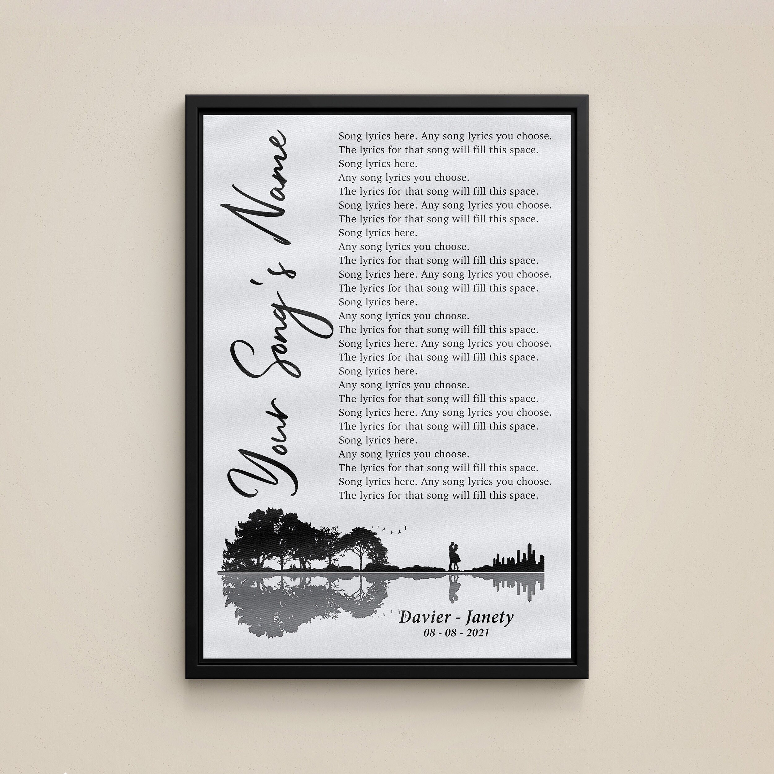 Louis Tomlinson Two Of Us Vinyl Record Song Lyric Wall Art Print - Or Any  Song You Choose
