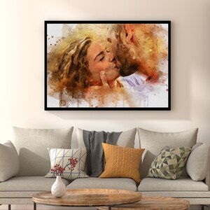 Custom Portrait From Photo Watercolor Wedding Painting Wedding Portrait ...