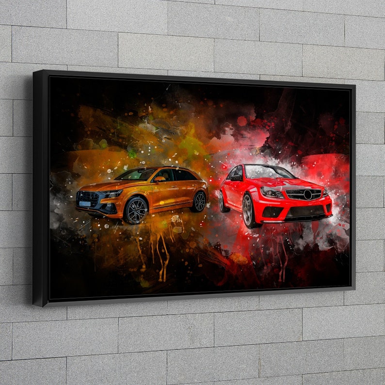 Custom Car Portrait Combine Pictures Merging Photos of Car - Etsy