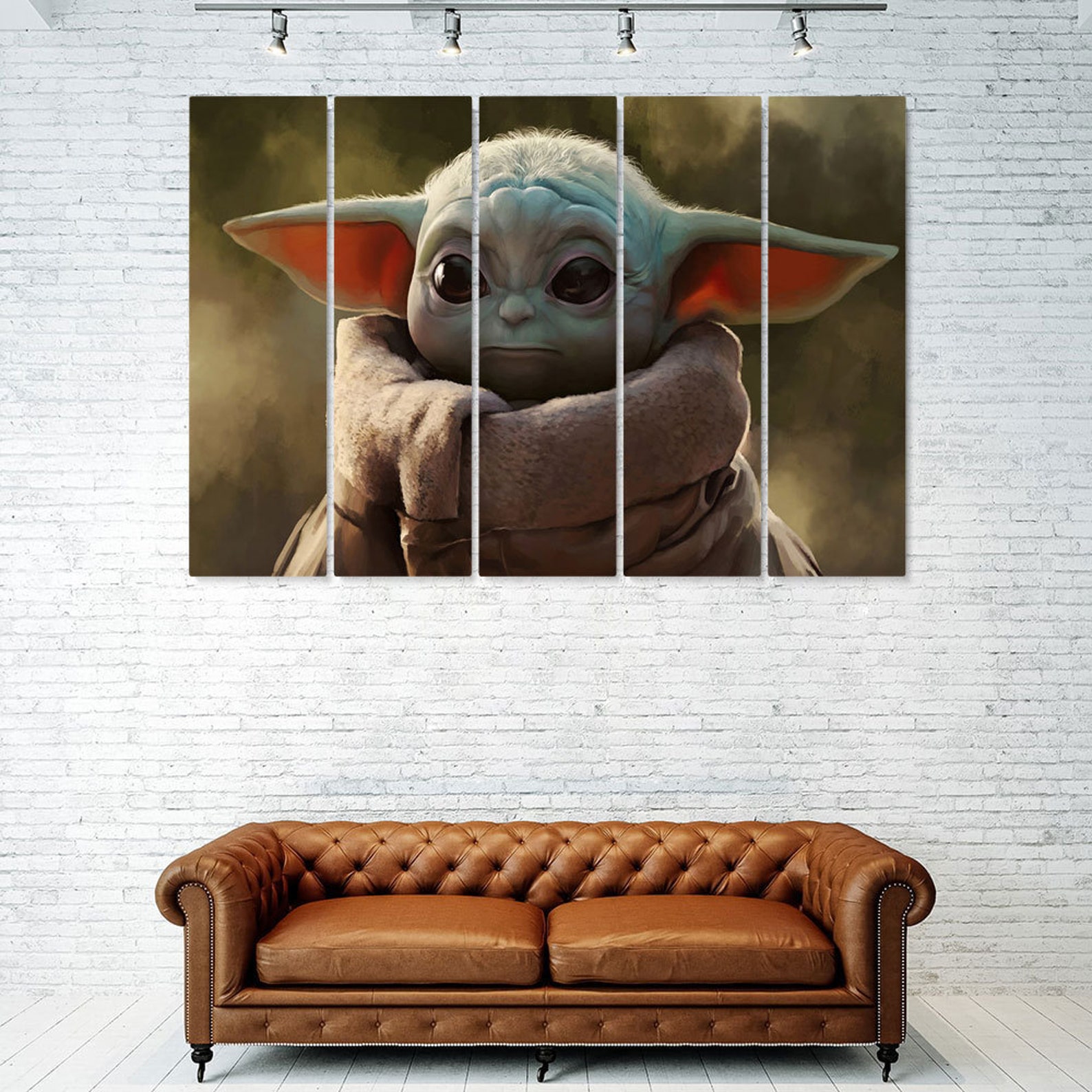 Star Wars Baby Yoda Canvas Art Wall Art Home Decor | Etsy