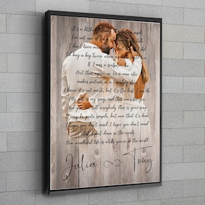 Song Lyric Wall Art | Wedding First Dance Lyrics | Custom Portrait from Photo | Vows Sign First Dance Lyrics | Art | Wedding Illustration |