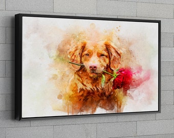 Custom Dog Portrait Watercolor Pet Memorial Gift Pet Loss Gift Dog Watercolor Dog Art Custom Dog Painting