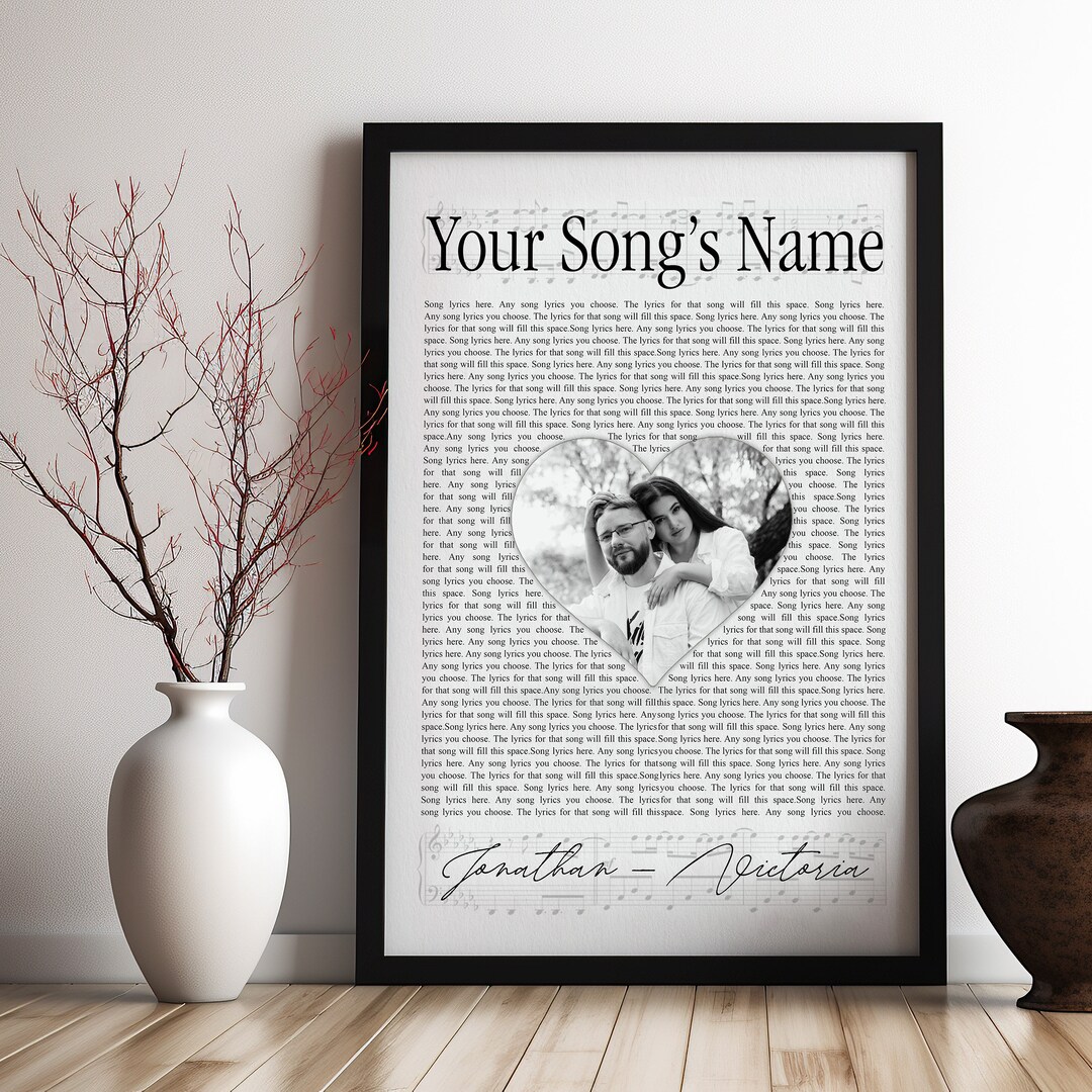 Wedding Song Lyrics Family Portrait Song Lyrics Wall Art Wedding Lyrics
