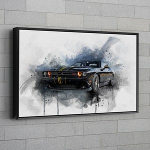 Custom Car Portrait | Father&#39;s Day Gift |  Portrait from Photo | Car Watercolor | Gift  for Car Lovers | Canvas Wall Art | Car  Illustration