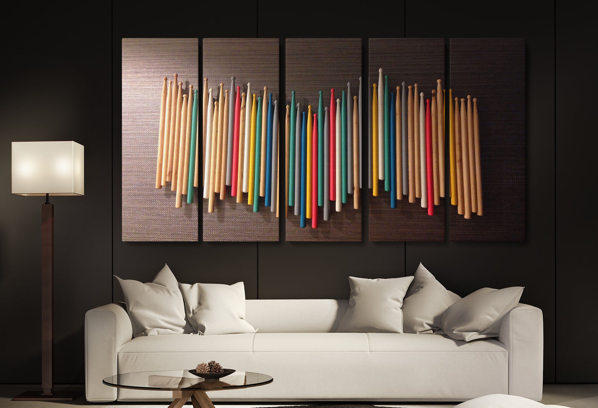 Drumstick Wall Canvas Set Drummer Print Music Wall Art Etsy