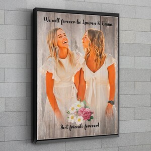 Personalized Gift | Best Friend Gifts | Wedding Portrait | Wedding Gift | Custom Painting from Photo | Best Friend Birthday Gifts Wood Art