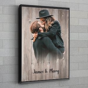 Custom Portrait from Photo | Painting on Wood Print | Wedding Portrait | Wedding Gift | Wedding Illustration | Couples Portrait Wood Art